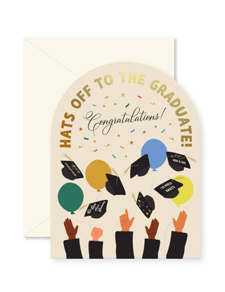 Hats Off Graduation Arch Greeting Card - Olita Gifts & Goods