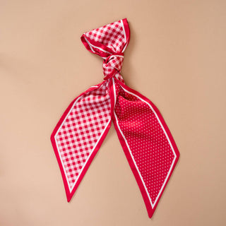 Twirl & Tie Scarf Accessory-Gingham Red - Olita Gifts & Goods