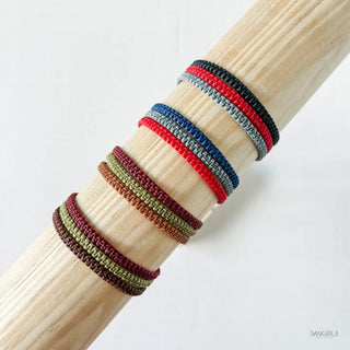 Men's Thin Macrame Surfer Bracelet | Adjustable & Waterproof: Navy Blue - Olita Gifts & Goods