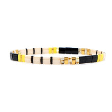 Load image into Gallery viewer, Boho Glass &amp; Hematite Beaded TILA Beads Stretch Bracelet -BJ: MIO0255C
