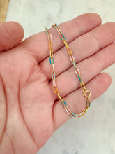 Load image into Gallery viewer, Colorful Paperclip Necklace
