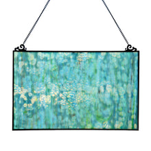 Load image into Gallery viewer, Theo Blue Watercolor Stained Glass Panel
