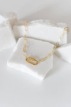 Load image into Gallery viewer, Leah Necklace with carabiner | 18k gold plated
