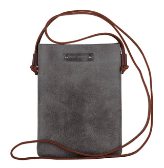Leather Crossbody Bag | Ready to Go Mini Crossbody: Grey