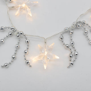 Battery Operated Star String Lights with Silver Accents - Olita Gifts & Goods