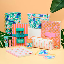 Load image into Gallery viewer, Cabana Stripes Harper Split-Spiral Notebook &amp; Pen Set
