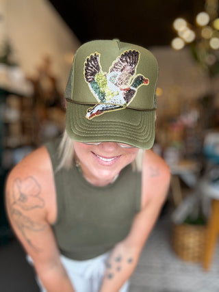Backwoods Bougie Mallard Trucker Hats - Olita Gifts & Goods
