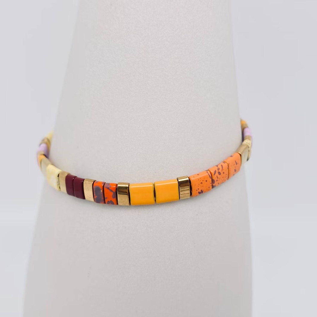 5MM TILA Beads Beaded Elastic Bracelets - BJ: MIO55654-D