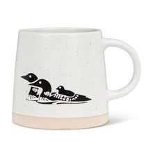 Load image into Gallery viewer, Wide Base Mug with Loons-3.5"H(14oz)
