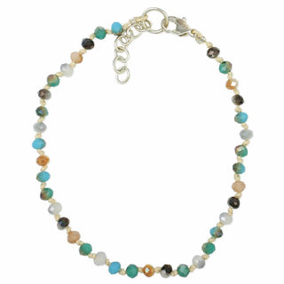 Beachside Knotted Facet Bead Anklet - Olita Gifts & Goods