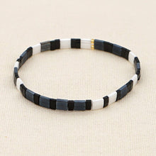 Load image into Gallery viewer, Boho Glass &amp; Hematite Beaded TILA Beads Stretch Bracelet -BJ: MIO0144A

