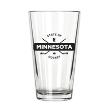 Load image into Gallery viewer, Minnesota State of Hockey Pint Glass

