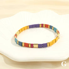 Load image into Gallery viewer, 5MM TILA Beads Beaded Elastic Bracelets - BJ: MIO55654-D

