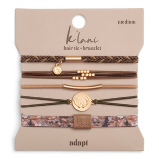 "Adapt" Camouflage with Antler Charm Hair Tie Bracelets: Small - Olita Gifts & Goods
