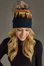 Load image into Gallery viewer, Navy Forest Pom Hat
