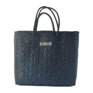 All Black Large Woven Crossbody Bag - Olita Gifts & Goods