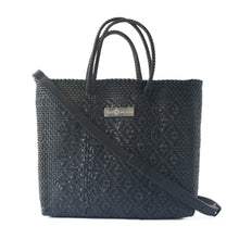 Load image into Gallery viewer, All Black Large Woven Crossbody Bag
