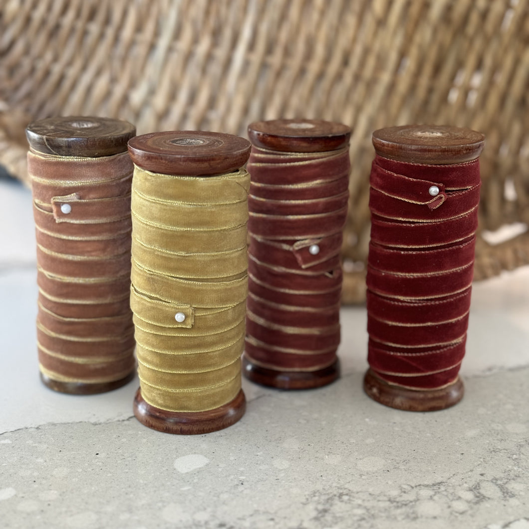 Velvet Ribbon on Wood Spool