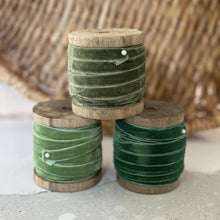 Load image into Gallery viewer, Velvet Ribbon on Wood Spool
