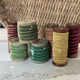 Velvet Ribbon on Wood Spool