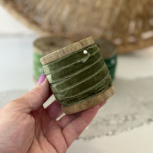 Load image into Gallery viewer, Velvet Ribbon on Wood Spool
