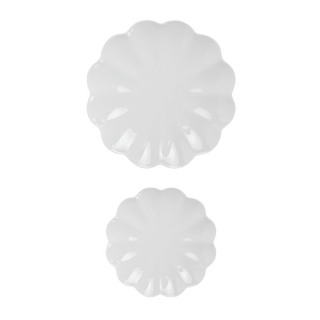 White Scalloped Serving Tray Set - Olita Gifts & Goods