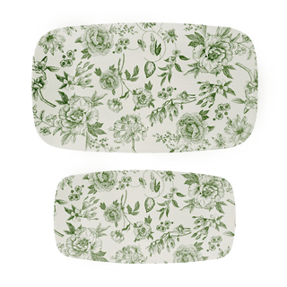 Green Delft Stacking Melamine Tray - set of 2 - Olita Gifts & Goods