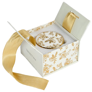 Gold Delft Trinket Dish with Lid - Olita Gifts & Goods