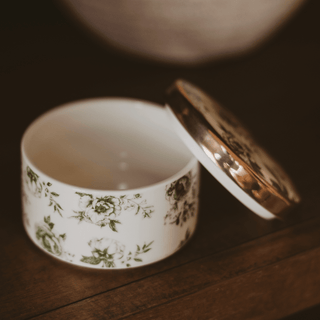 Green Delft Trinket Dish with Lid - Olita Gifts & Goods
