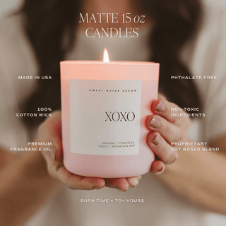 Happy Birthday Soy Candle - Pink Matte Jar - 15 oz (Vanilla Buttercream) - Olita Gifts & Goods