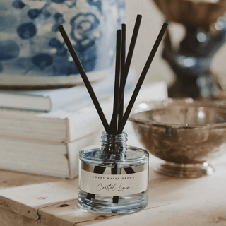 Coastal Lemon Blue Tinted Glass Jar Reed Diffuser - Olita Gifts & Goods