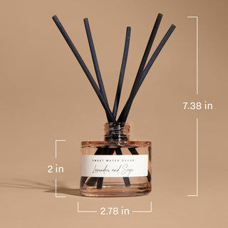 Salt and Sea Blue Tinted Glass Jar Reed Diffuser - Olita Gifts & Goods