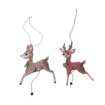 Rudolph and Clarice Pull Ornaments