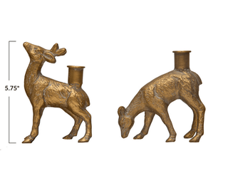 Cast Iron Deer Taper Holders - Olita Gifts & Goods