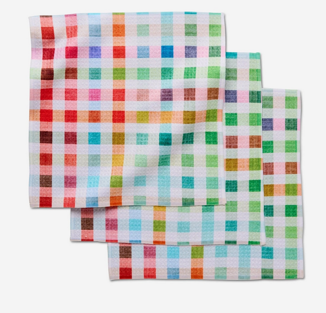 Woven Spring Plaid Dishcloth Set