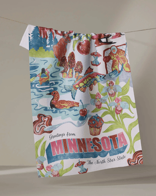 Greetings From Minnesota Tea Towel - Olita Gifts & Goods