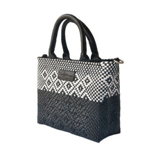 Load image into Gallery viewer, Small Woven Crossbody - Black Leather
