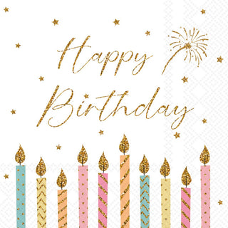 Happy Candles Cocktail Napkins