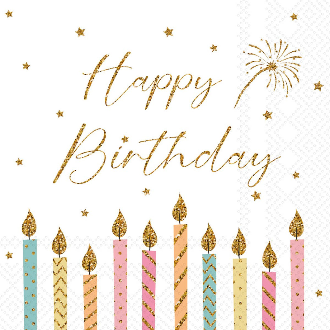 Happy Candles Cocktail Napkins