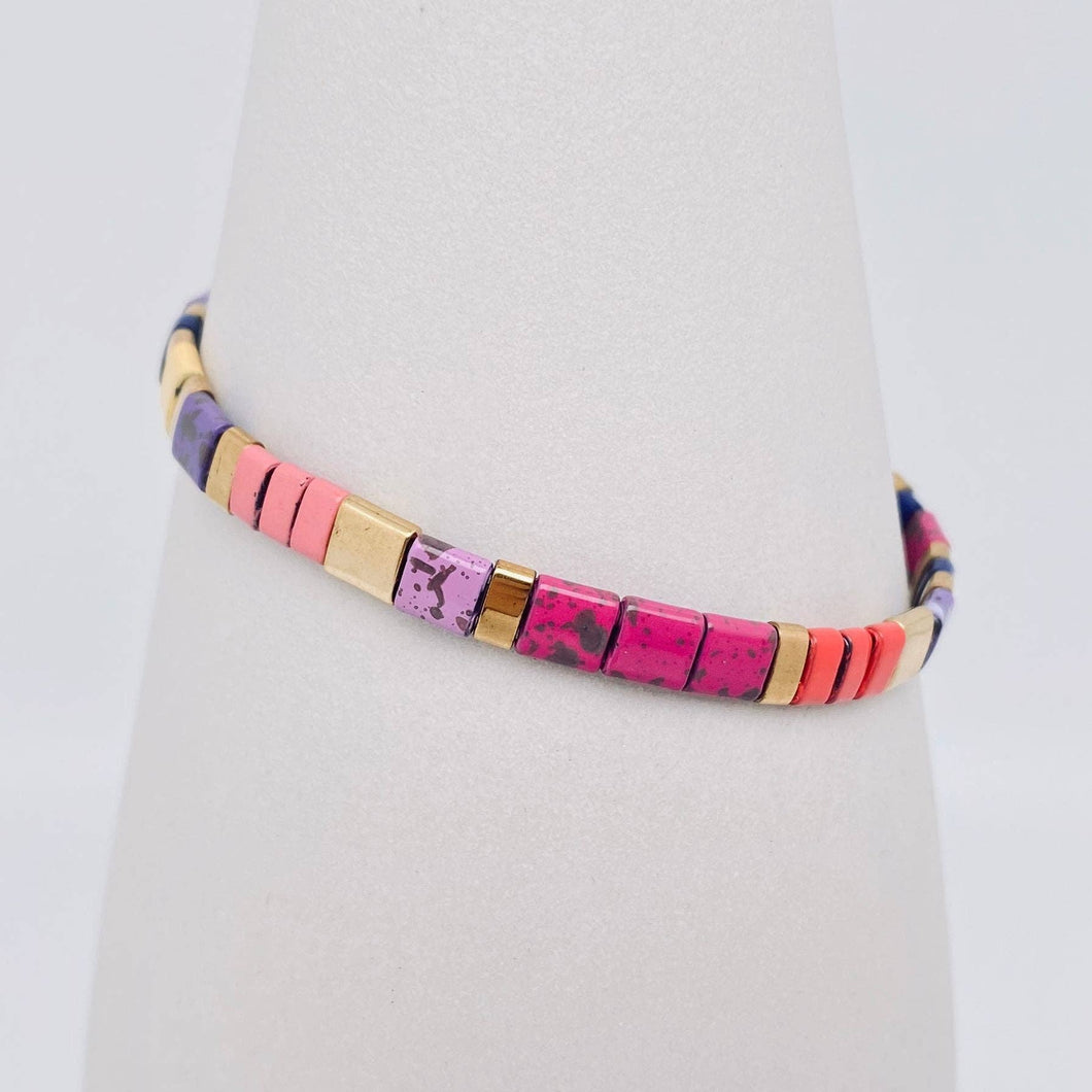 5MM TILA Beads Beaded Elastic Bracelets - BJ: MIO55654-A