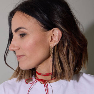 Gold Thea Chain Huggies