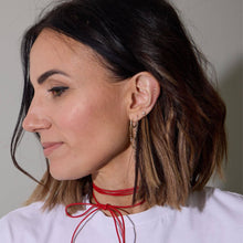 Load image into Gallery viewer, Gold Thea Chain Huggies
