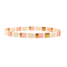 Load image into Gallery viewer, Boho Glass &amp; Hematite Beaded TILA Beads Stretch Bracelet -BJ: MIO0144A
