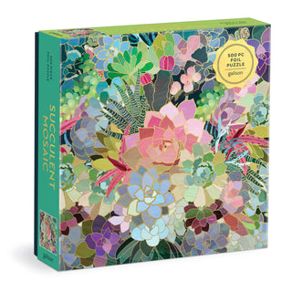 Succulent Mosaic 500 Piece Foil Puzzle - Olita Gifts & Goods