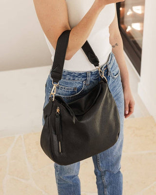 Nadia Shoulder Bag - Black: Vegan - Polyurethane / Women-Owned, Cruelty-Free - Olita Gifts & Goods
