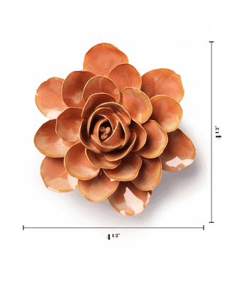 Ceramic Peach Pink Begonia - Olita Gifts & Goods