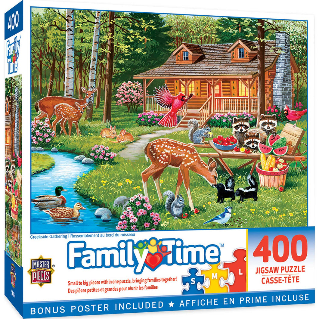 Family Time - Creekside Gathering 400 Piece Puzzle