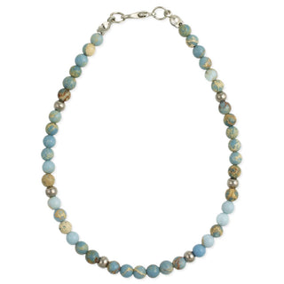 Beautiful Blue Jasper Bead Anklet - Olita Gifts & Goods