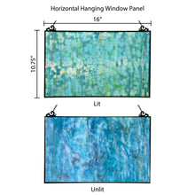 Load image into Gallery viewer, Theo Blue Watercolor Stained Glass Panel
