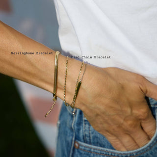 Gold Herringbone Bracelet